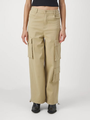 Denim Project Regular Housut ' DPWLoose ' värissä beige: etupuoli