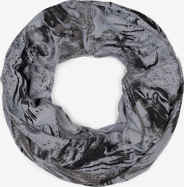 styleBREAKER Schlauchschal 'Gemusterter Loop Schal im Destroyed used Look' in Grau: Vorderseite