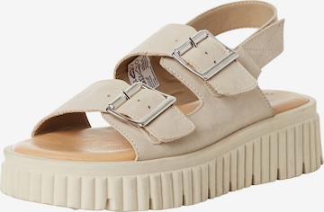 Sandales Tamaris en beige : devant
