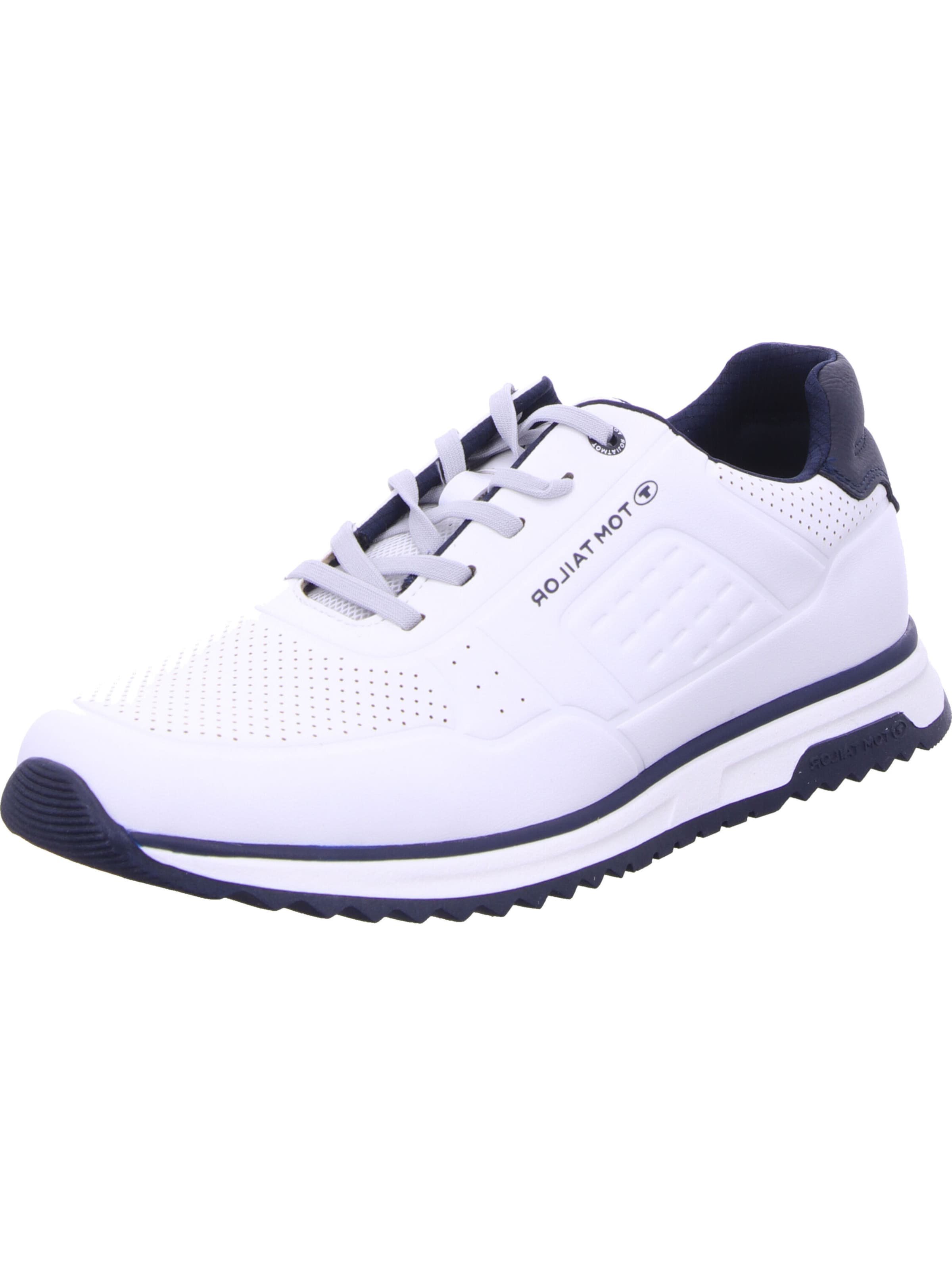 TOM TAILOR Sportovní šněrovací boty – bílá: přední strana