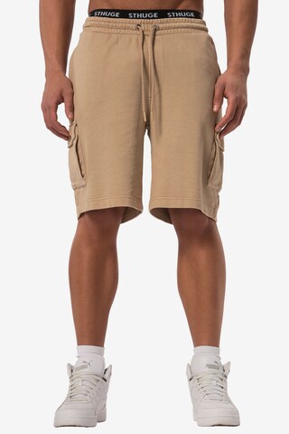 STHUGE Wide leg Pants in Beige: front