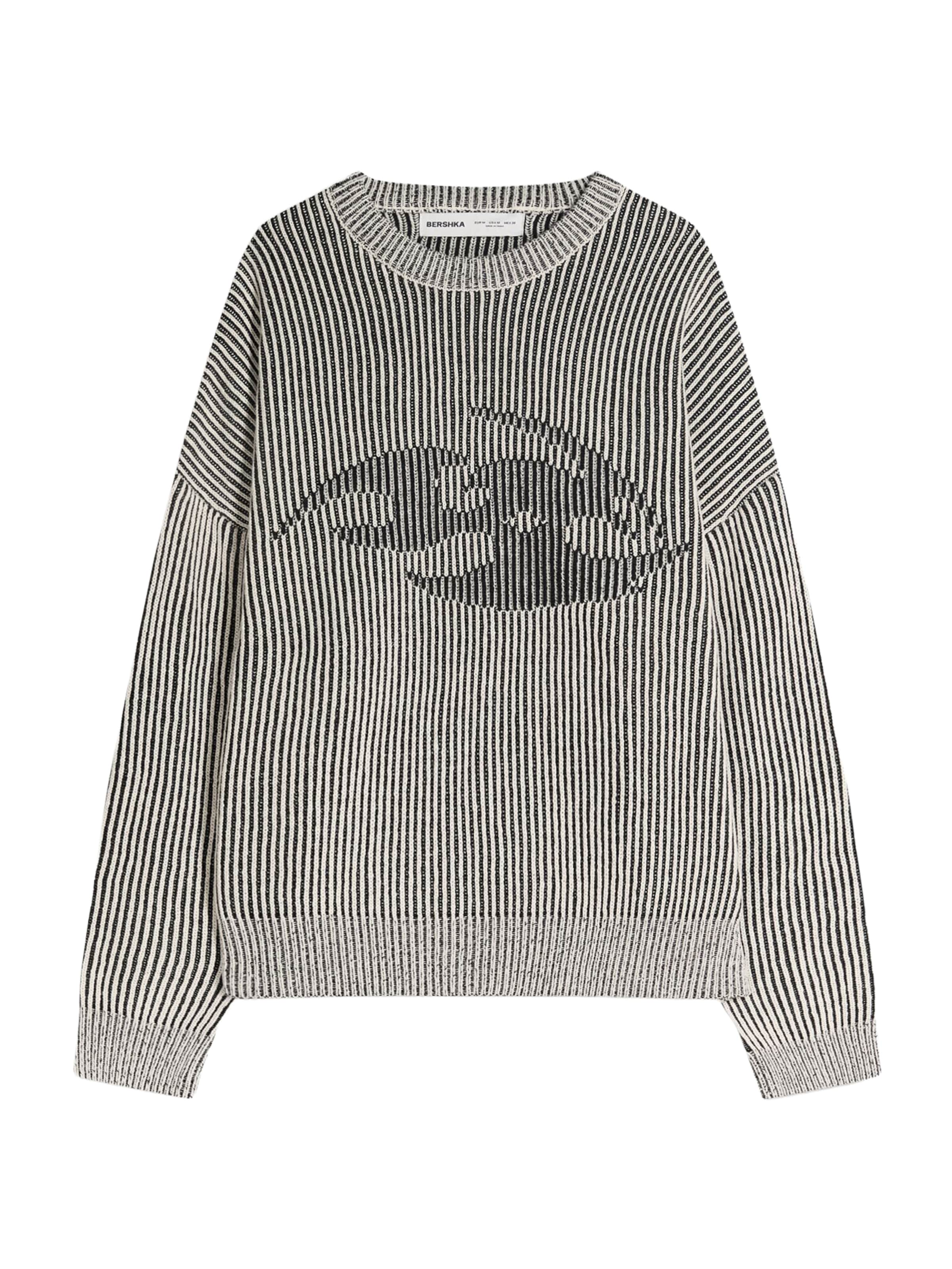 Bershka Pullover in grau / schwarz, Produktansicht