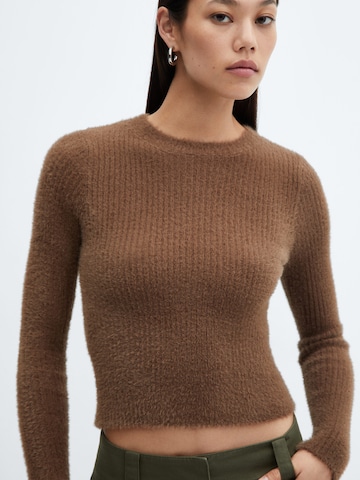 MANGO Pullover 'PEACHY' i brun: forside