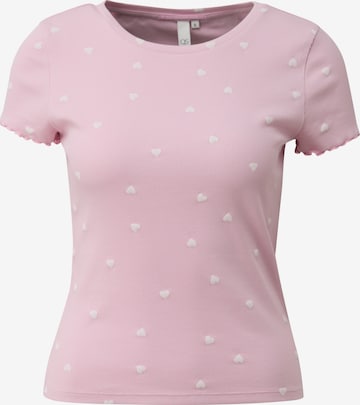 T-shirt QS en rose : devant