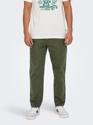 Only & Sons - Tapered Pantalón chino 'ONSLOU' en verde