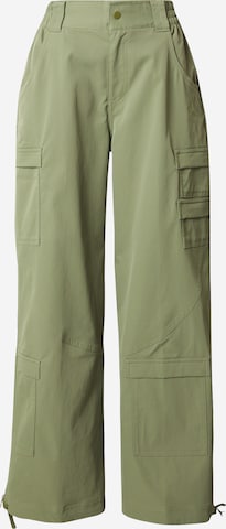 Jordan Wide leg Cargo Pants in Green: front