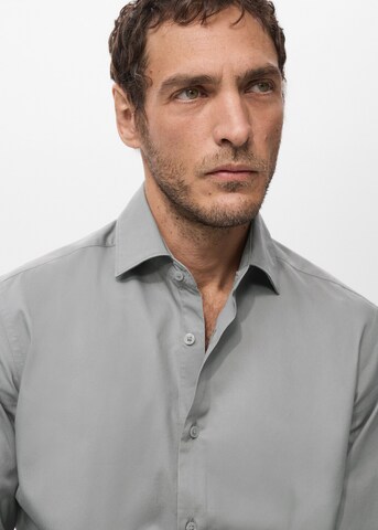 MANGO MAN Slim Fit Hemd 'Bilbao1' in Grau