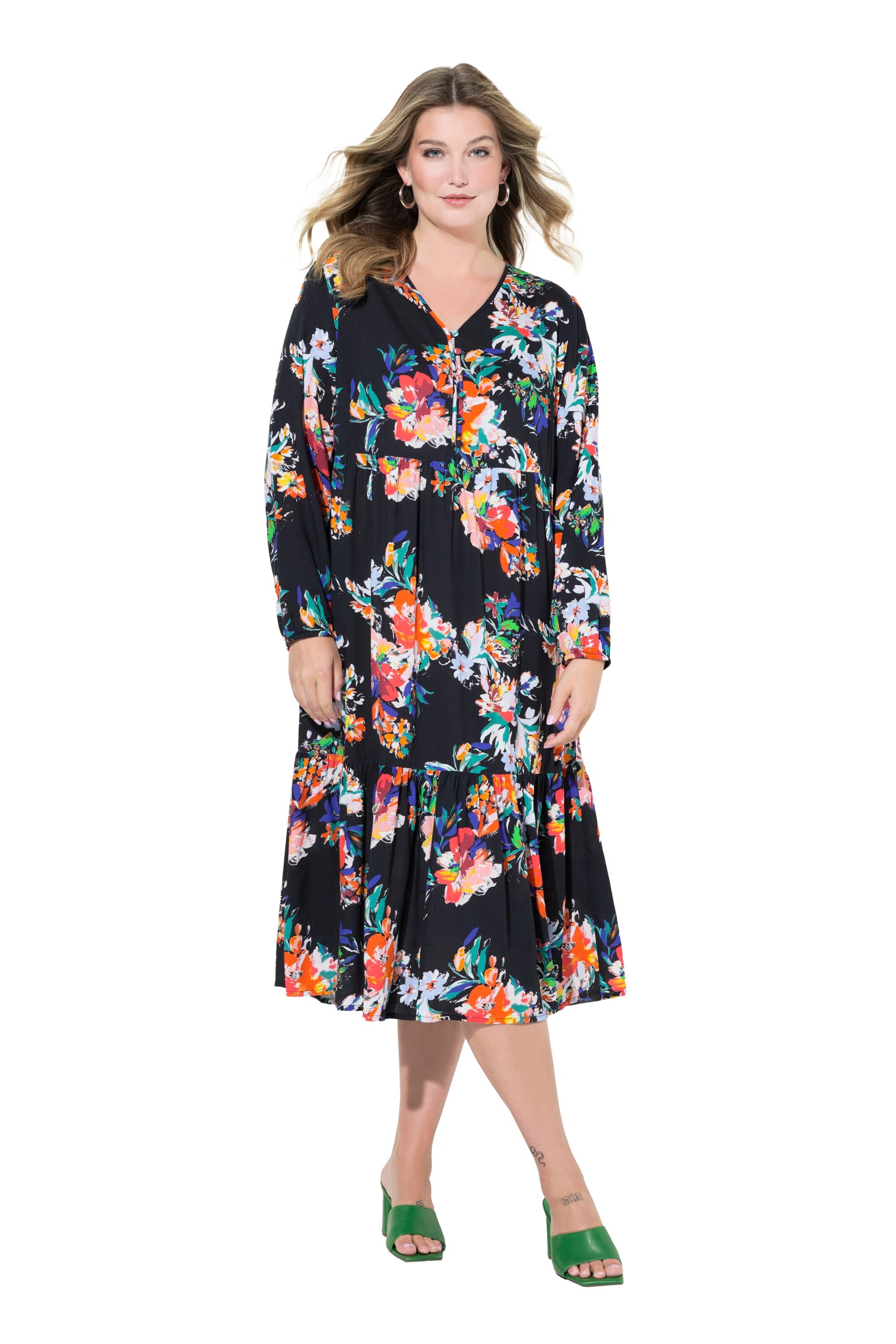 MIAMODA Shirt dress in Black: front