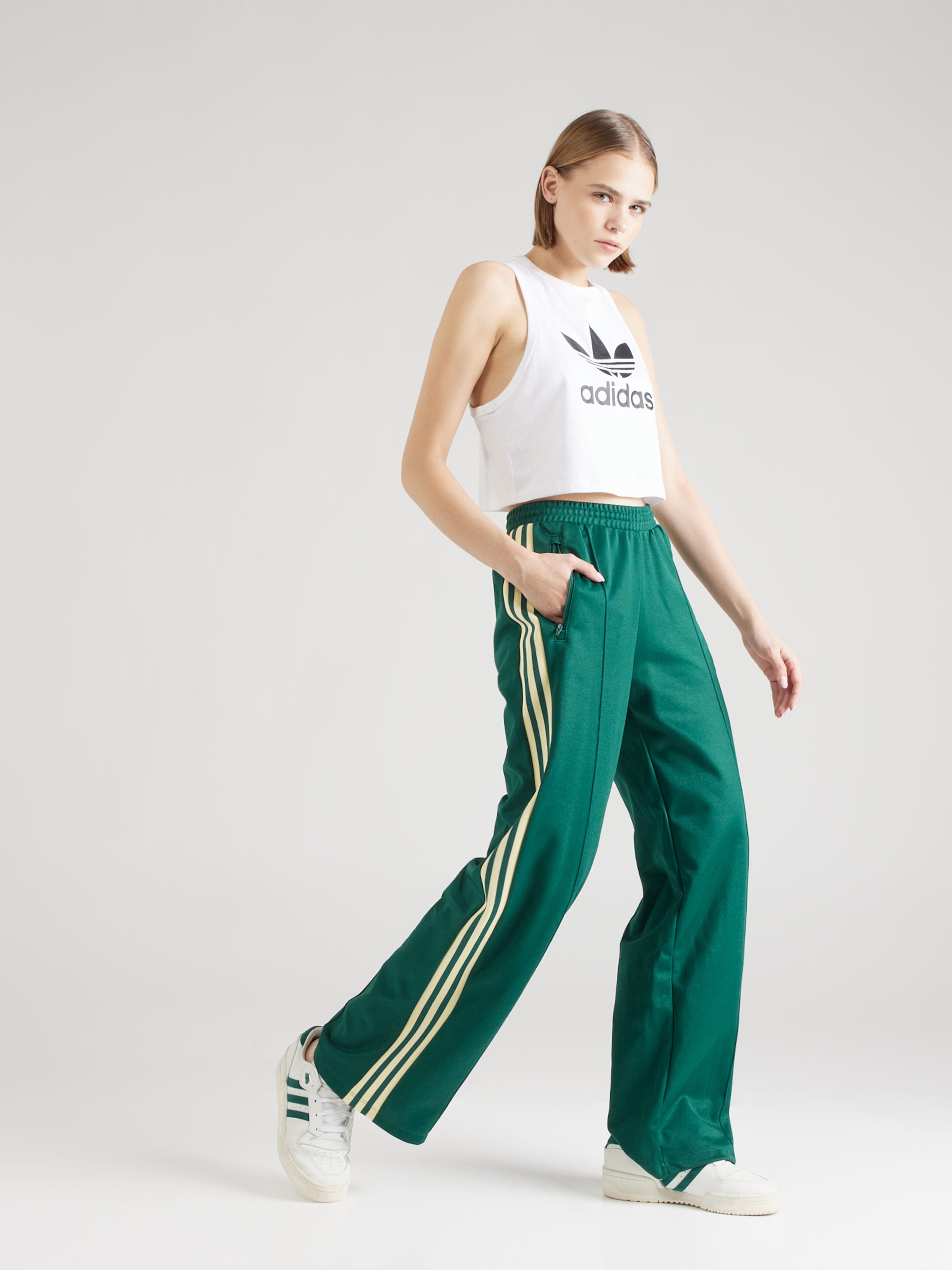 ADIDAS ORIGINALS Wide leg Pants in Green | ABOUT YOU ADIDAS ORIGINALS Wide leg Pants in Green | ABOUT YOU
