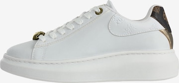 Sneaker low 'Fireup' de la GUESS pe alb: față