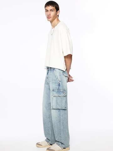 Loosefit Jeans cargo di Pull&Bear in blu