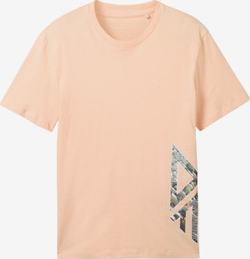 T-Shirt TOM TAILOR DENIM en orange : devant