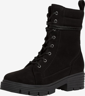 JANA Lace-Up Ankle Boots in Black: front