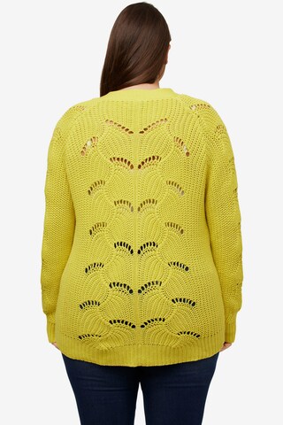 Cardigan Ulla Popken en jaune