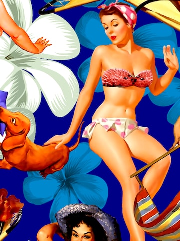 Hawaiihemdshop.de Regular fit Overhemd 'Flower Girls (blue) 2.0' in Blauw