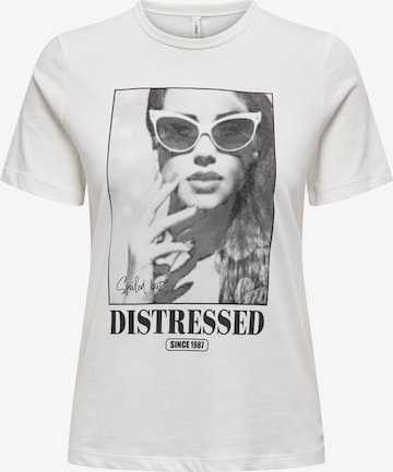 balta ONLY Marškinėliai 'ONLALBA': priekis