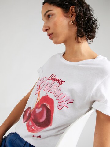 T-shirt 'DELICIOUS' GUESS en blanc