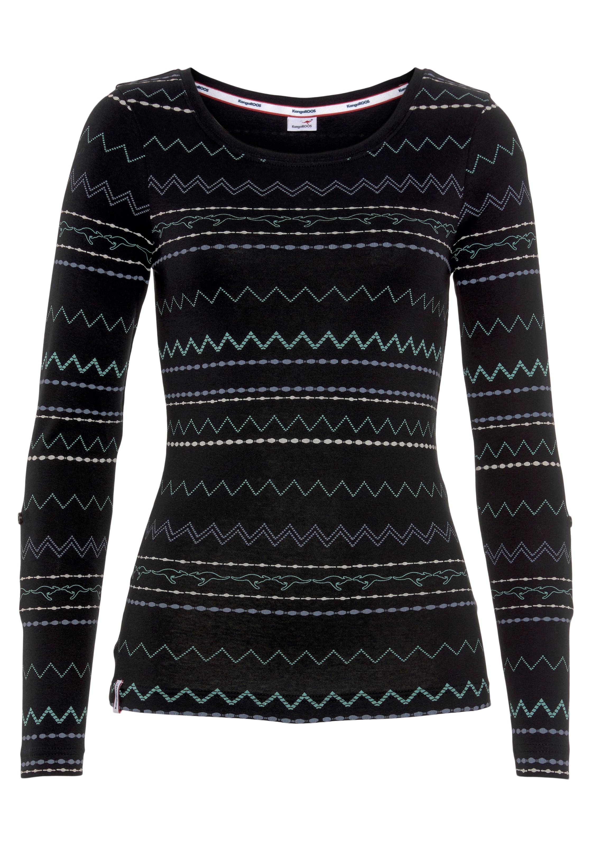 KangaROOS Shirt in Schwarz: Vorderseite