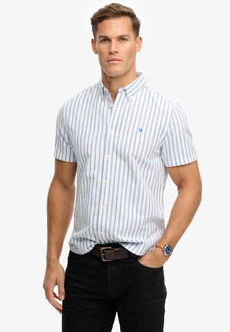 Coupe regular Chemise Superdry & Co en bleu : devant