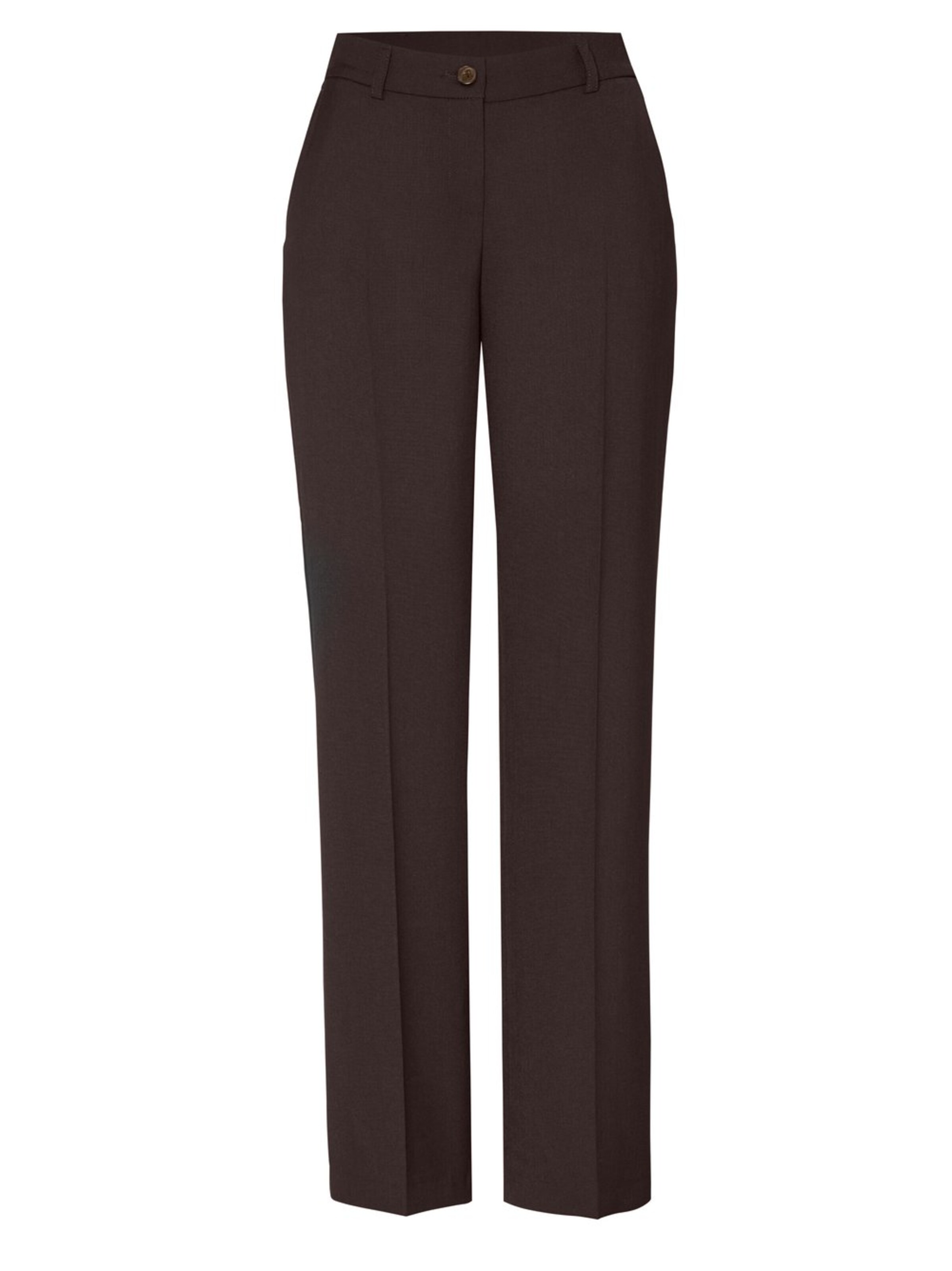 TONI Pleated Pants in Brown: front