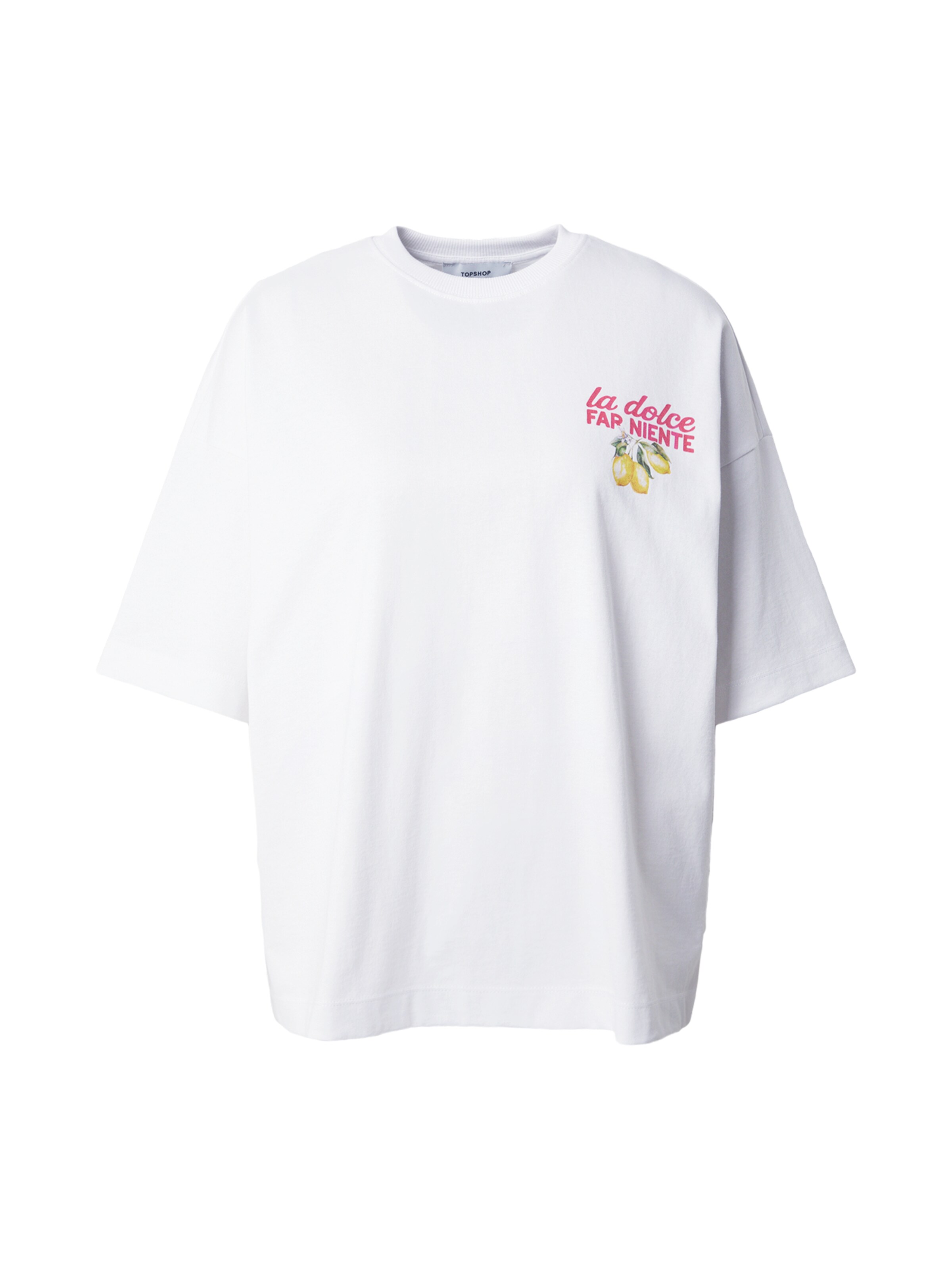 TOPSHOP Shirt 'PREMIUM' in Wit: voorkant