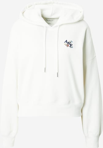 Abercrombie & Fitch Sweatshirt 'SUNDAY' in White: front