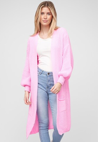 Cloud5ive Knit Cardigan in Pink: front