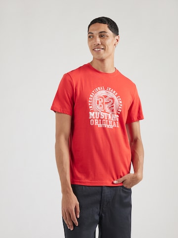 MUSTANG Shirt 'Austin' in Rood: voorkant