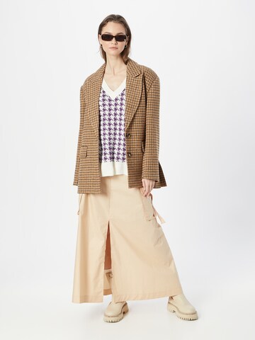Oval Square Nederdel 'Tyler' i beige