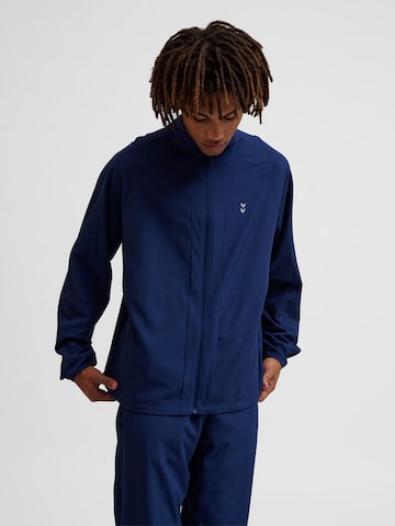 Hummel Sports sweat jacket in Blue