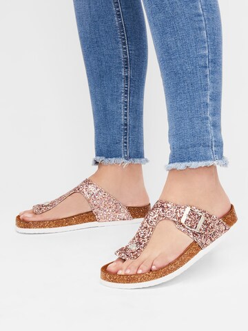 ONLY Zehentrenner 'MATHILDA' in Pink: Vorderseite