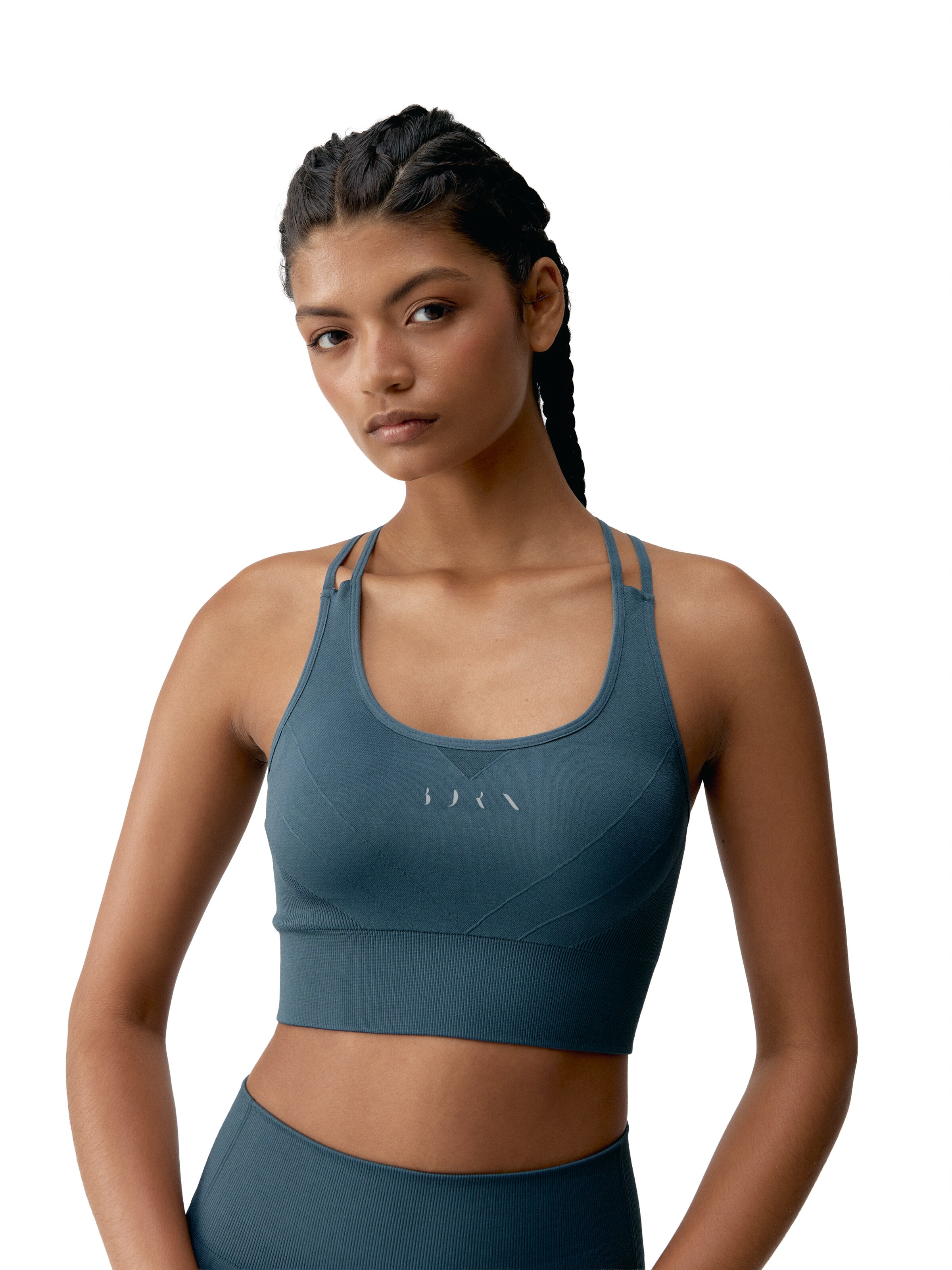 Born Living Yoga Sports top 'Keren' in Grey: front