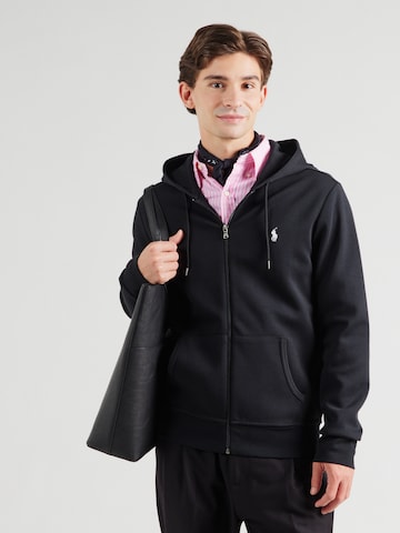 Polo Ralph Lauren Sweatjacke in Schwarz: Vorderseite