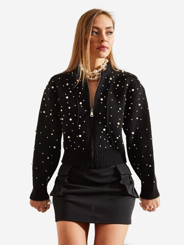 Cardigan 'Strickjacken' Bianco Lucci en noir