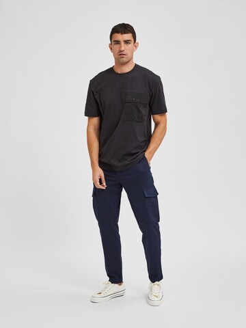 SELECTED HOMME T-Shirt 'GOIA' in Schwarz