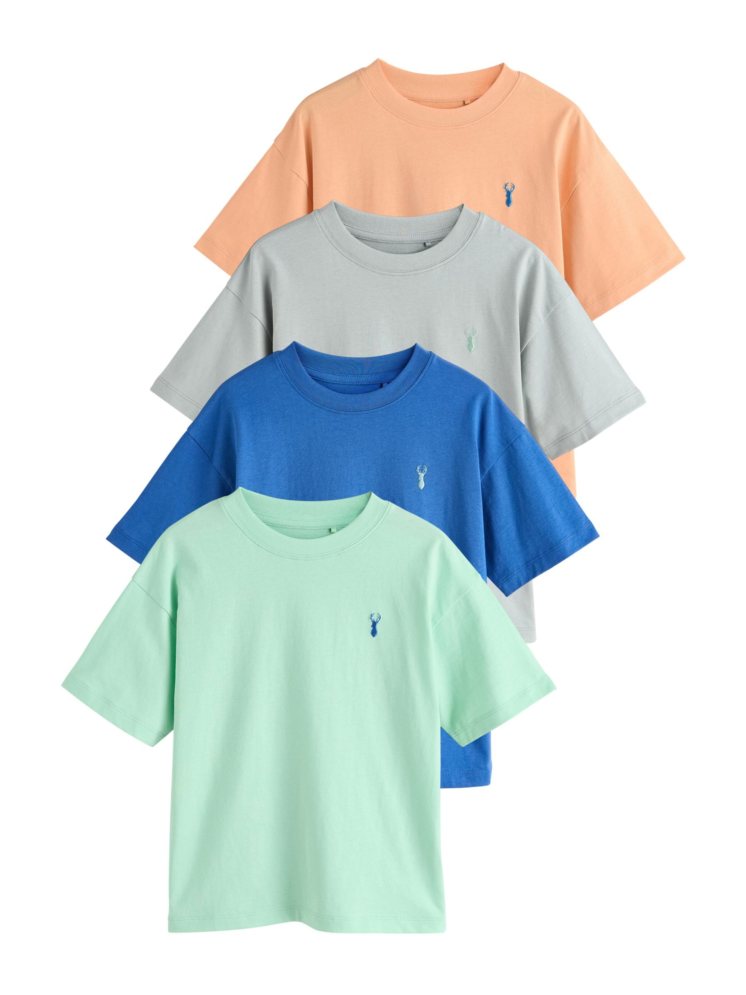 Next Shirt in Blue / Grey / Mint / Light orange, Item view
