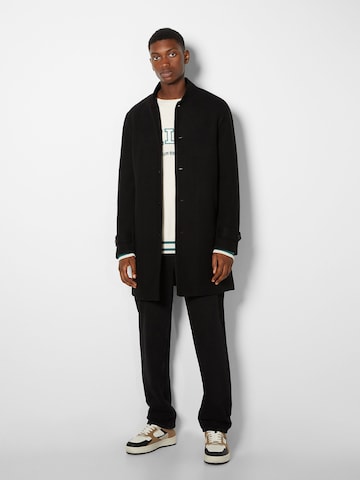 Bershka Between-seasons coat in Black