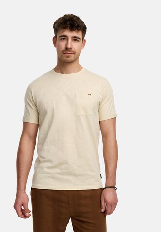 INDICODE JEANS Shirt 'Andorra' in Beige: voorkant