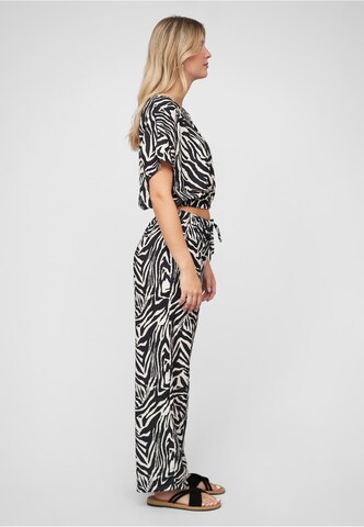 Cloud5ive Set Batwing Top and Wide Pants in Schwarz
