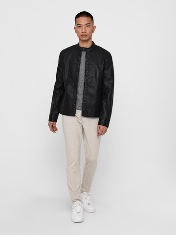 Coupe regular Veste mi-saison 'Mike' Only & Sons en noir