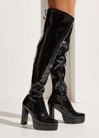 LASCANA Belle Affaire Overknees in Schwarz