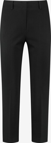 GERRY WEBER Slim fit Trousers with creases in Black: front