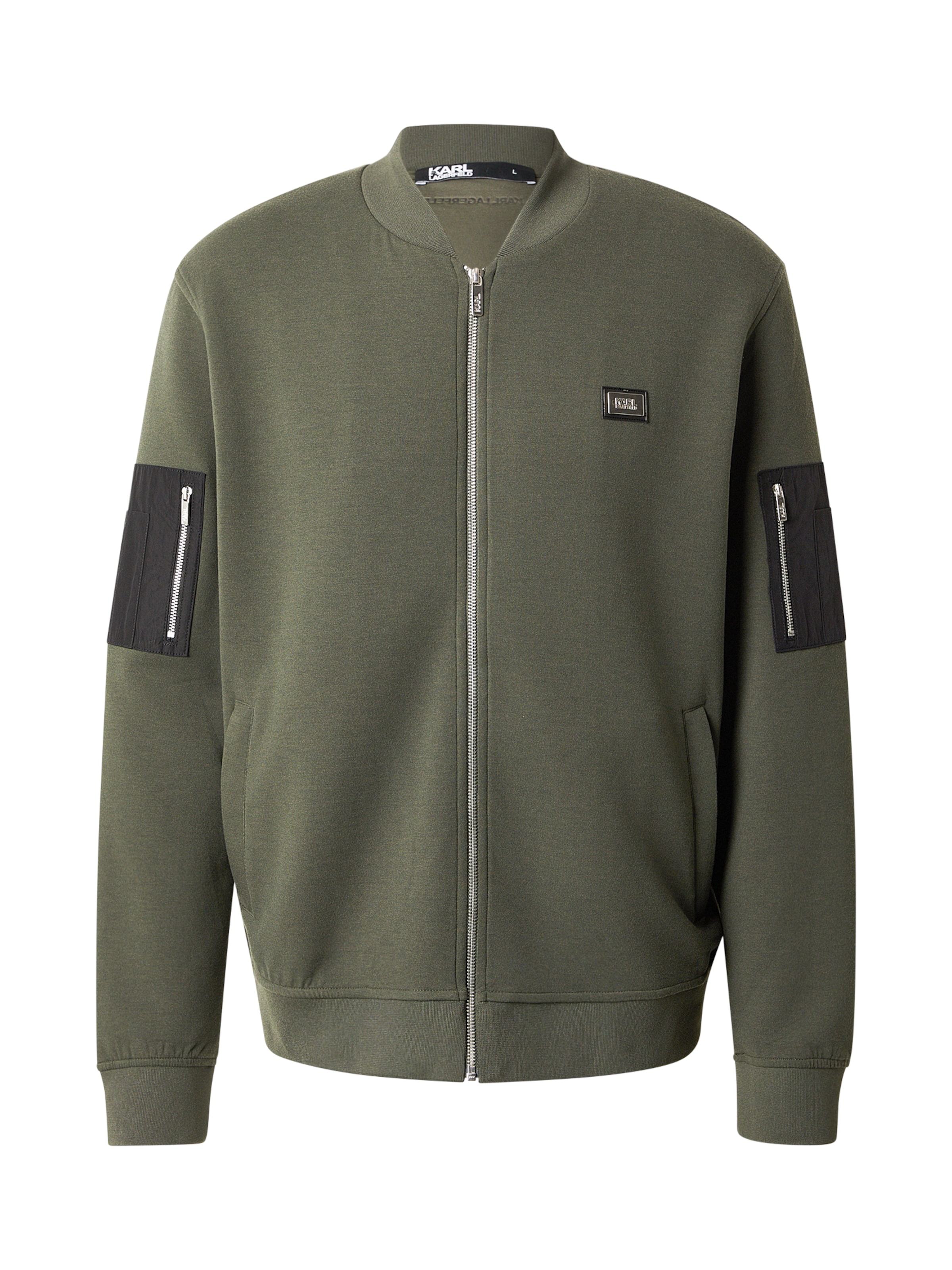 Karl Lagerfeld Кофта на молнии в Зеленый: спереди