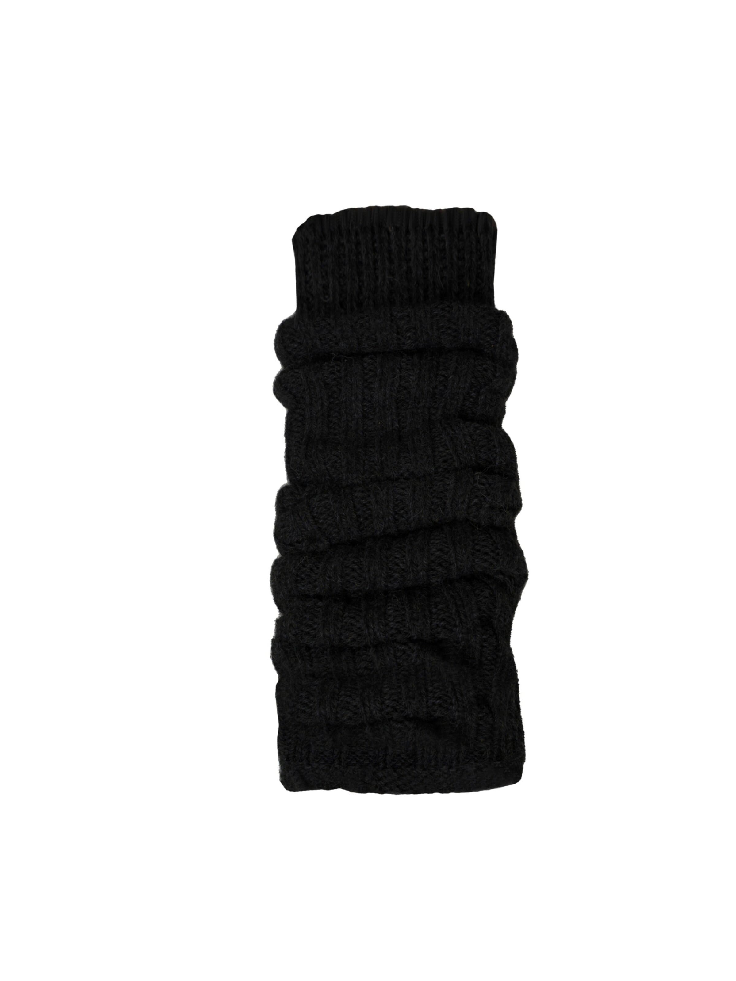 HomeOfSocks Leg Warmers 'S-208' in Black: front