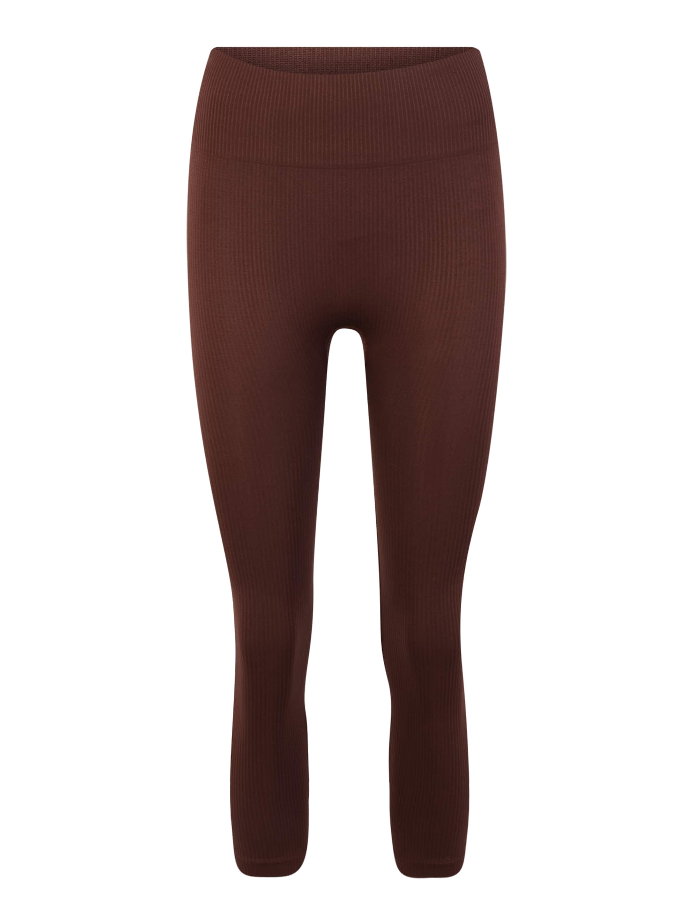 Nasty Gal Petite Skinny Leggings in Brown: front