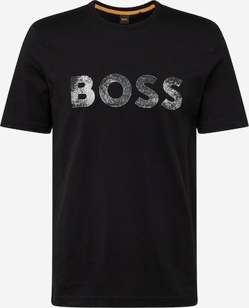 BOSS Orange - Camisa 'Ocean' em preto: frente