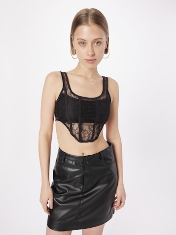 NEON & NYLON - Top 'GIANNA' en negro: frente