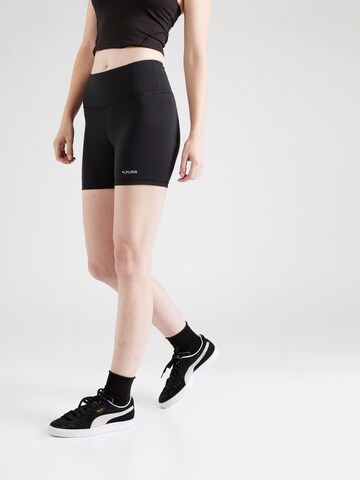 PUMA Skinny Sportsbukser 'Fit HW 5' i sort: forside