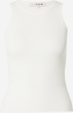 A-VIEW Knitted Top in White: front