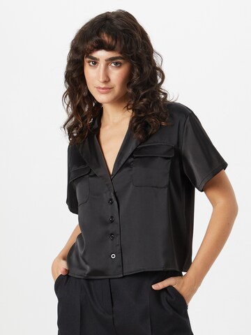 Chemisier Nasty Gal Petite en noir : devant